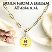 Load image into Gallery viewer, 1111 angel number necklace paper clip chain
