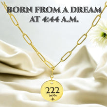 Load image into Gallery viewer, 222 angel number necklace paper clip chain