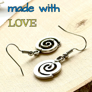 Beach vibes spiral earrings