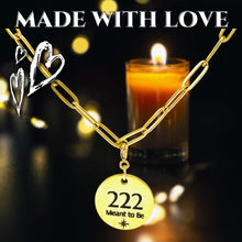 Load image into Gallery viewer, 222 angel number necklace paper clip chain