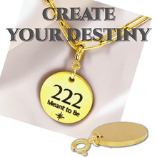 Load image into Gallery viewer, 222 angel number necklace paper clip chain