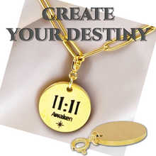 Load image into Gallery viewer, 1111 angel number necklace paper clip chain
