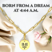 Load image into Gallery viewer, 1111 angel number necklace paper clip chain