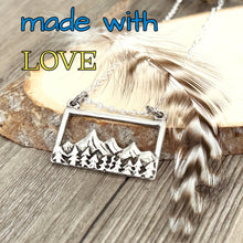Load image into Gallery viewer, mountain range forest necklace landscape nature inspired jewelry
