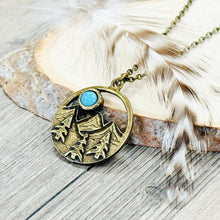 Load image into Gallery viewer, Turquoise mountain necklace bohemian western jewelry