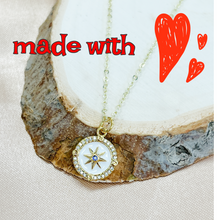 Load image into Gallery viewer, North star gold coin necklace