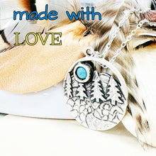 Load image into Gallery viewer, mountain range pendant turquoise boho necklace