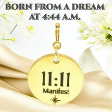 Load image into Gallery viewer, 1111 Angel Number Pendant, Manifest Charm, 18K Gold Spiritual Jewelry