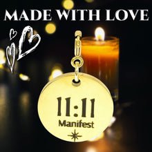 Load image into Gallery viewer, 1111 Angel Number Pendant, Manifest Charm, 18K Gold Spiritual Jewelry
