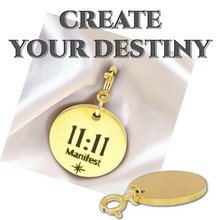 Load image into Gallery viewer, 1111 Angel Number Pendant, Manifest Charm, 18K Gold Spiritual Jewelry