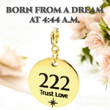Load image into Gallery viewer, 222 angel number charm