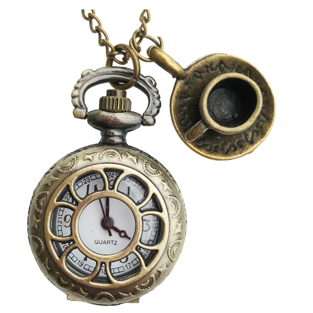 Alice in Wonderland watch necklace