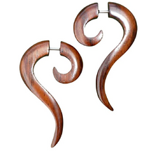 Load image into Gallery viewer, Bohemian faux gauge earrings