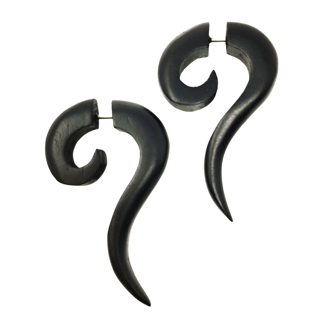 Bohemian faux gauge earrings