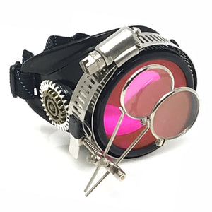 Pastel goth pirate eyepatch monocle Rave goggle with magnifying eye loupes