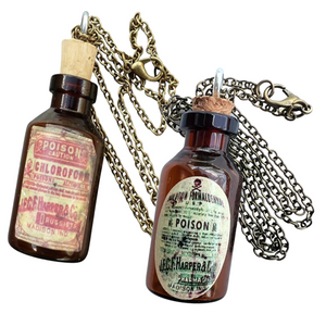 Gothic Lolita apothecary potion glass necklace