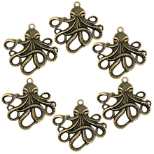 Load image into Gallery viewer, Octopus charms 6pcs DIY art and craft