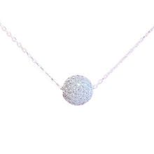 Load image into Gallery viewer, Ethereal gold or silver sun ball necklace