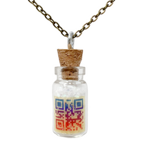 Load image into Gallery viewer, Hidden message qr code necklace hate you love you