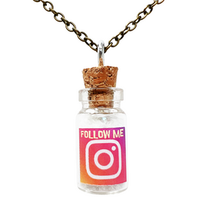 Funny social media pastel goth necklace