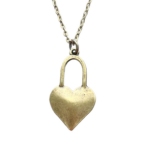 Love lock heart necklace