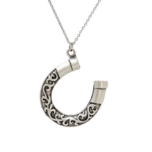 Load image into Gallery viewer, Horseshoe necklace silver Yeehaw!