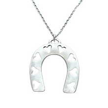 Load image into Gallery viewer, Horseshoe necklace silver