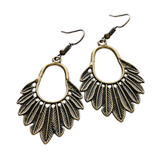 Load image into Gallery viewer, Feather dangle earrings bohemian jewelry