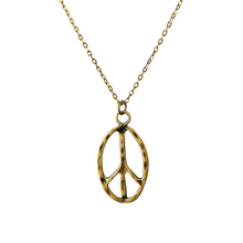 Load image into Gallery viewer, Peace sign necklace peace symbol pendant