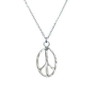 Peace sign necklace peace symbol pendant