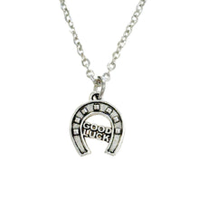 Load image into Gallery viewer, Lucky horseshoe necklace good luck jewelry