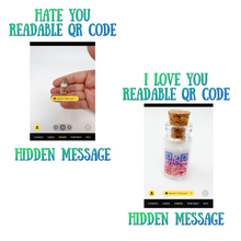 Load image into Gallery viewer, Hidden message qr code necklace hate you love you