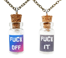 Load image into Gallery viewer, Give a f*ck gift necklace