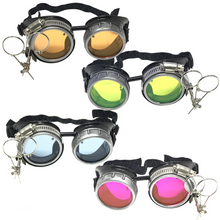 Load image into Gallery viewer, Steampunk Metallic Goggles with magnifying eye loupes pastel goth punk