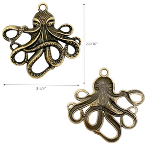 Octopus charms 6pcs DIY art and craft