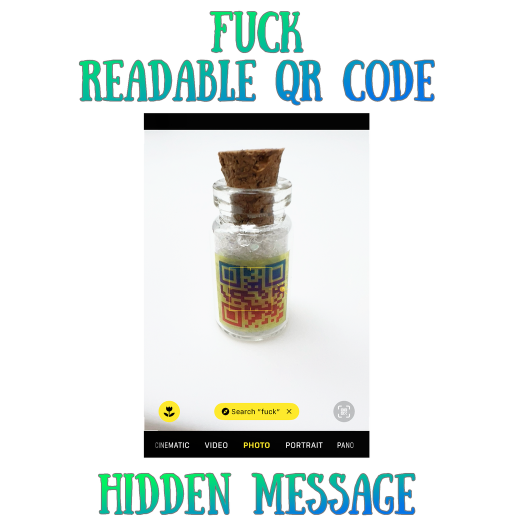 Hidden message qr code necklace f*ck you gag gift idea