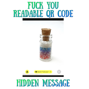Hidden message qr code necklace f*ck you gag gift idea