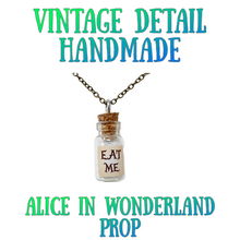 Load image into Gallery viewer, Alice in Wonderland eat me necklace