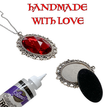Load image into Gallery viewer, Renaissance Faceted Cameo Necklace – Mystic Gothic Statement Red Purple Jewelry