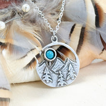 Load image into Gallery viewer, Turquoise mountain necklace bohemian western jewelry