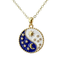 Load image into Gallery viewer, Ying yang coin necklace