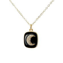 Load image into Gallery viewer, Crescent moon coin necklace