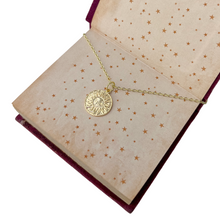 Load image into Gallery viewer, Aztec sun coin necklace