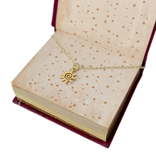 Load image into Gallery viewer, Tiny sun gold plated necklace