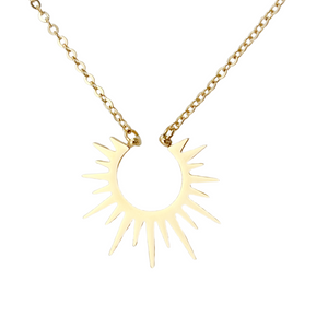 Sunburst minimalist necklace