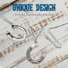 Load image into Gallery viewer, Horseshoe necklace silver Yeehaw!