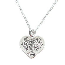 Load image into Gallery viewer, Tree of life necklace bohemian hippy heart jewelry