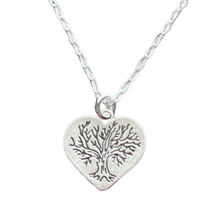 Tree of life necklace bohemian hippy heart jewelry