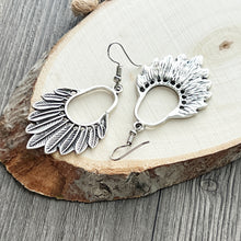 Load image into Gallery viewer, Feather dangle earrings bohemian jewelry