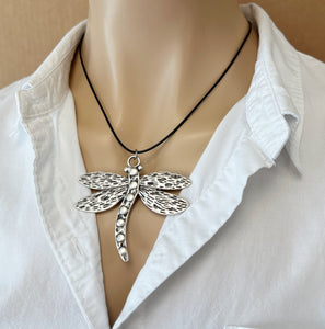 Bohemian dragonfly necklace